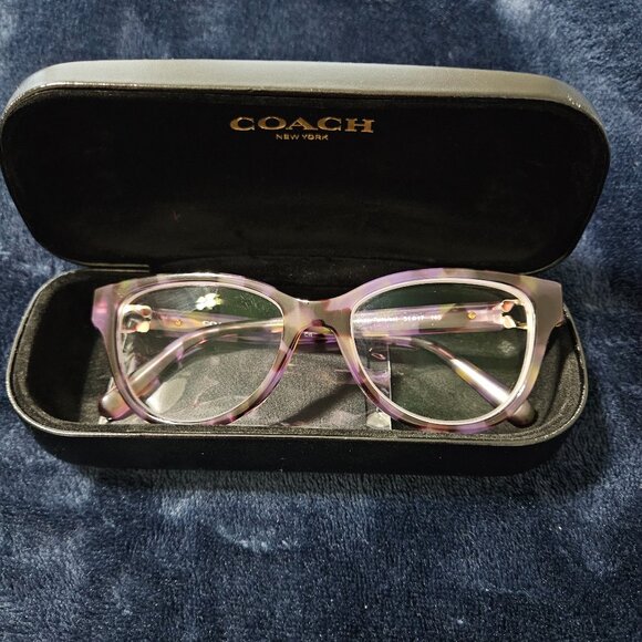 Coach 6153 Purple Tortoise Eyeglass Frames - Picture 1 of 14